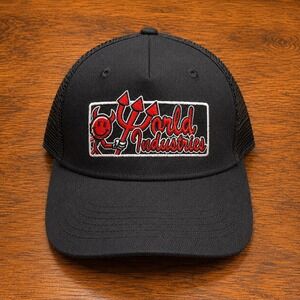 World Industries Hat Mens Snapback Black Devilman Trucker Skater Street Y2K 90s